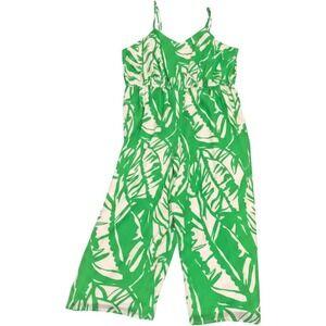 Lilly Pulitzer for Target‎ Green White Palm Print Wide Leg Jumpsuit 3X Tropical